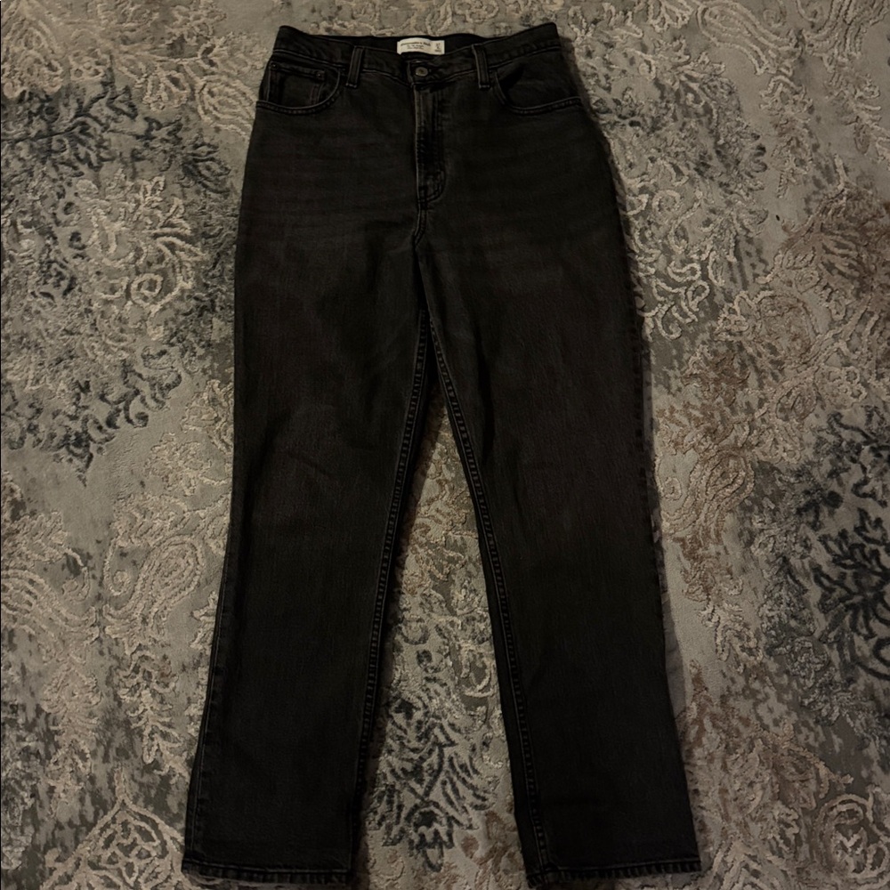 Abercrombie & Fitch Dark Gray Straight Leg Jeans
